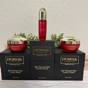D'OR24K Prestige Big Thermal Red Caviar Mask, Serum, and Cream Set